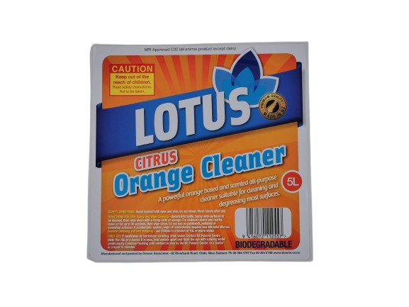 Lotus Citrus Orange Cleaner Label