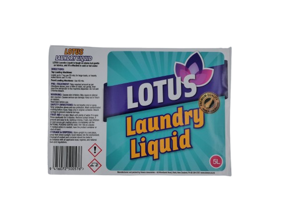 Lotus Laundry Liquid Label 5L