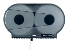 Pacific Hygiene Double Jumbo Toilet Roll Dispenser - Black