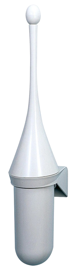 Toilet Brush Set with Wall Mount (White)