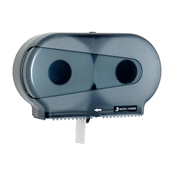 Pacific Hygiene Double Jumbo Toilet Roll Dispenser - Black