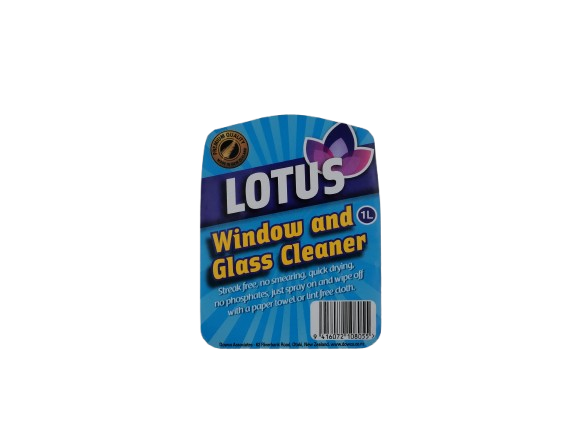 Lotus Window & Glass Cleaner Label – Core Hygiene