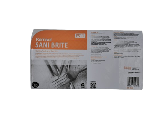 Sanibrite Cutlery Soak 4.5kg Label
