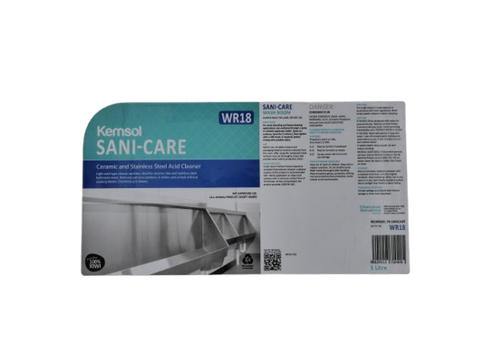 Sani-Care Acid Cleaner 5L Label