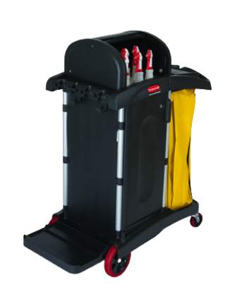 Rubbermaid High Security Cleaning Cart With Doors and Hood
