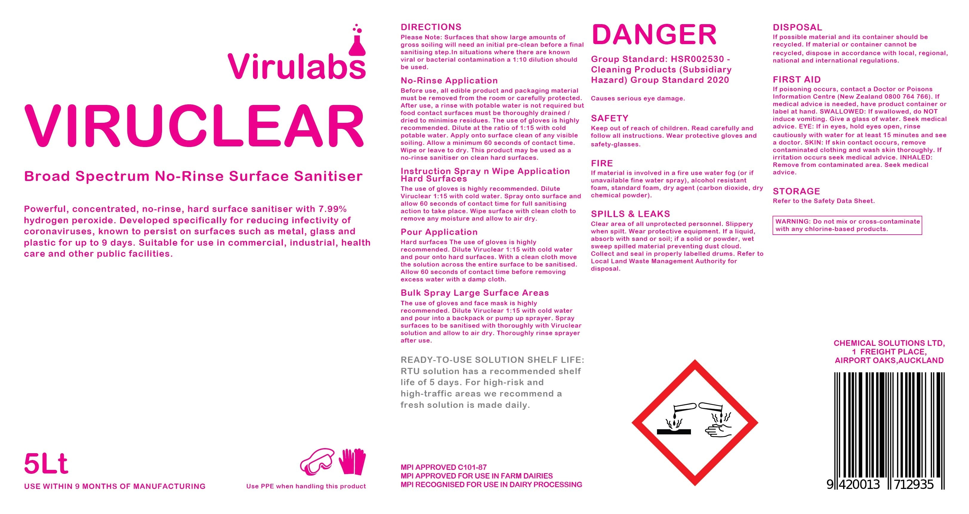 ViruClear Application Label – Core Hygiene