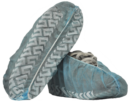 Blue PP Overshoe with Non Skid Sole